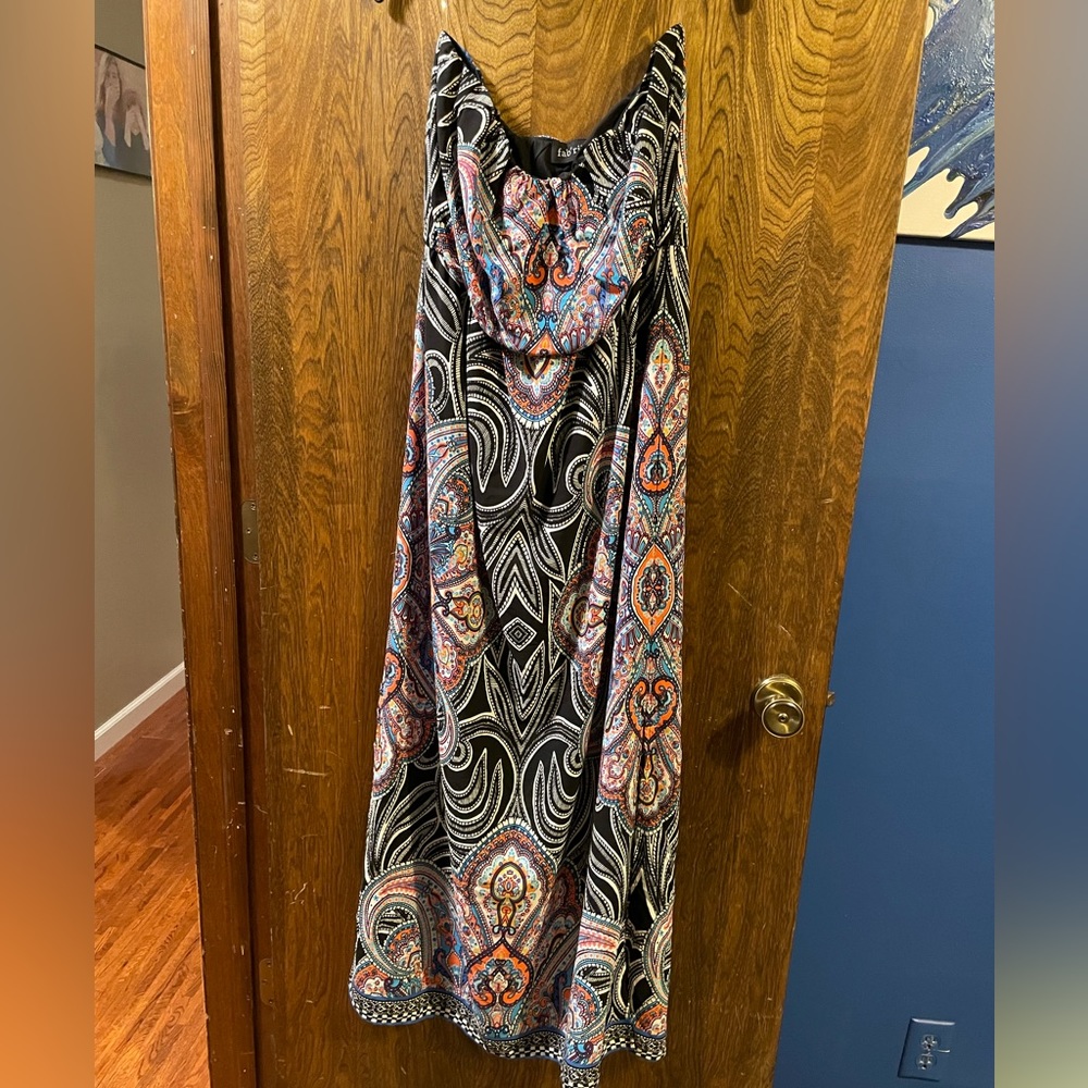 Long strapless Fab’rik dress. Slits on both sides. Excellent condition!